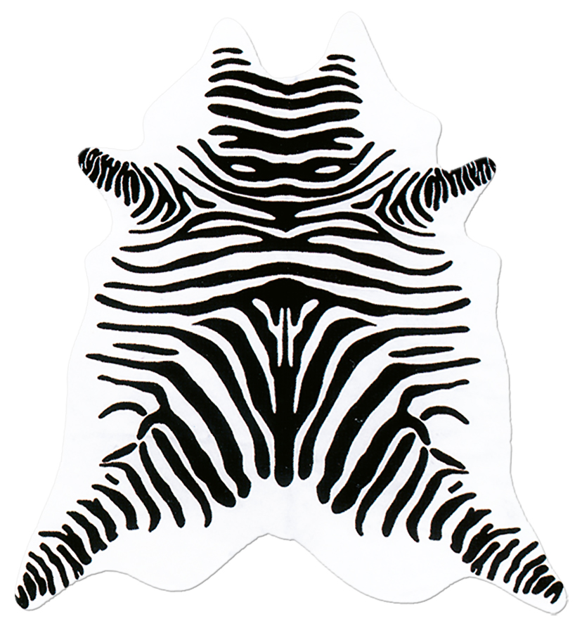 Rinderfell Zebra weiß
